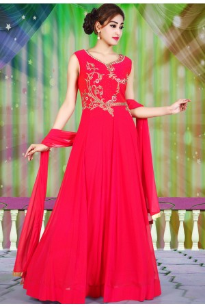 DARK PINK DESIGNER STYLE GOWN